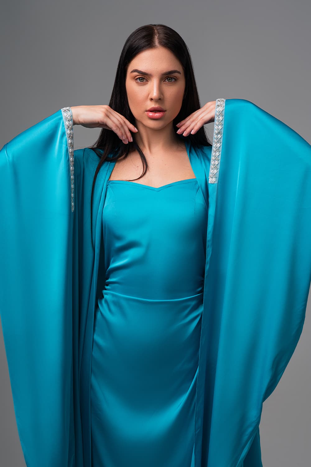 Dark Torqiose With Abaya